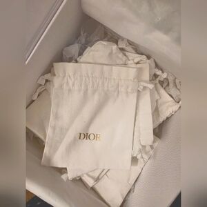 Dior Beauty Small Sample Bag Drawstring Pouches Cosmetic Bag LOT of 3